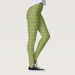 MODERN abstracte, lichtgele Leggings