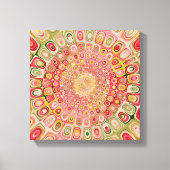 Modern Abstracte Mandala Waterverf Pastel Roze Canvas Afdruk (Voorkant)