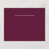 Modern Abstracte maroon Red Wedding Invite (Achterkant)