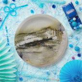 Modern Abstracte najaarsbijeenkomst waterverf Papieren Bordje (Feest)