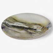 Modern Abstracte najaarsbijeenkomst waterverf Papieren Bordje (Gekanteld)