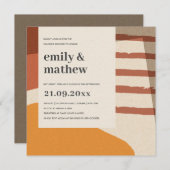 MODERN ABSTRACTE ROUTEGELLOW ART COUPLY SHOWER KAART (Voorkant / Achterkant)