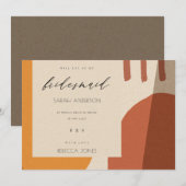 MODERN ABSTRACTE RUST ARTISTIC IS MIJN BRIDESMAID KAART (Voorkant / Achterkant)