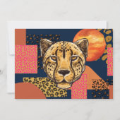 Modern Abstracte Safari Cheetah Kaart (Voorkant)