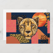 Modern Abstracte Safari Cheetah Kaart (Voorkant / Achterkant)