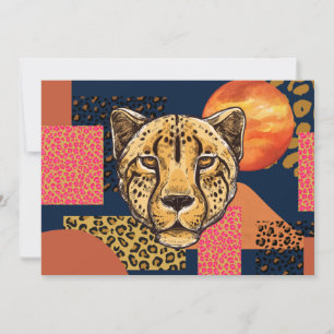 Modern Abstracte Safari Cheetah Kaart
