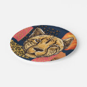 Modern Abstracte Safari Cheetah Papieren Bordje (Gekanteld)