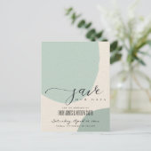 MODERN ABSTRACTE SOFT AQUA BLAUW KRAFT BEWAREN DE  AANKONDIGINGSKAART (Staand voorkant)