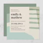 MODERN ABSTRACTE SOFT AQUA BLUE ART COUPLY SHOWER KAART (Voorkant / Achterkant)