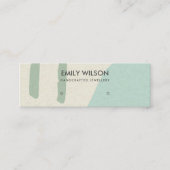 MODERN ABSTRACTE SOFT AQUA BLUE ART STUD DISPLAY MINI VISITEKAARTJE (Voorkant)