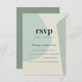 MODERN ABSTRACTE SOFT AQUA BLUE ARTISTIC RSVP (Voorkant / Achterkant)