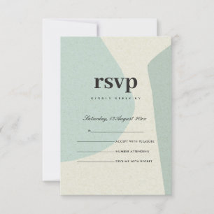 MODERN ABSTRACTE SOFT AQUA BLUE ARTISTIC RSVP