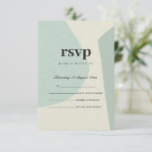 MODERN ABSTRACTE SOFT AQUA BLUE ARTISTIC RSVP KAARTJE (Staand voorkant)