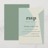 MODERN ABSTRACTE SOFT AQUA BLUE ARTISTIC RSVP KAARTJE (Voorkant / Achterkant)