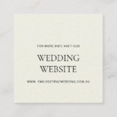 MODERN ABSTRACTE SOFT AQUA BLUE WEDDING WEBSITE VIERKANTE VISITEKAARTJE (Achterkant)