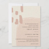 MODERN ABSTRACTE SOFT PINK BLUSH WEDDING INVITE BEDANKKAART (Voorkant)