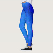 MODERN abstracte tekening in blauw-donkerblauw-moz Leggings (Links)