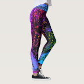 MODERN abstracte tekening in blauw-paars-mozaïek Leggings (Rechts)