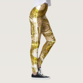 MODERN abstracte tekening in-bruin-geel-mozaïek Leggings (Rechts)