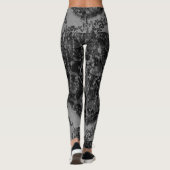 MODERN abstracte tekening in-diepe grijs-zwart-moz Leggings (Achterkant)