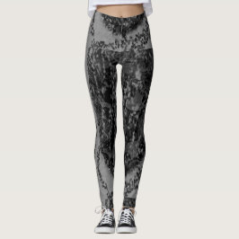 MODERN abstracte tekening in-diepe grijs-zwart-moz Leggings
