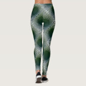 MODERN abstracte tekening in diepgroen-wit-mozaïek Leggings (Achterkant)