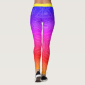 MODERN abstracte tekening in-geel-roze-blauw-mozaï Leggings (Achterkant)