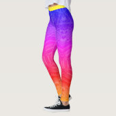 MODERN abstracte tekening in-geel-roze-blauw-mozaï Leggings (Links)