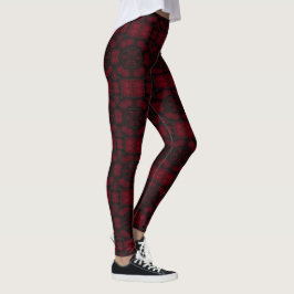 MODERN abstracte tekening in rood-zwart-mozaïek Leggings