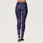 MODERN abstracte tekening in roze-paars-blauw-moza Leggings (Achterkant)