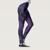 MODERN abstracte tekening in roze-paars-blauw-moza Leggings (Rechts)