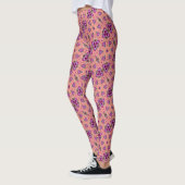 MODERN abstracte tekening in roze-paars-mozaïek Leggings (Links)