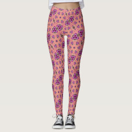 MODERN abstracte tekening in roze-paars-mozaïek Leggings