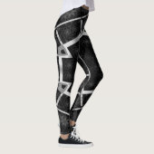 MODERN abstracte tekening in zwart-grijs-mozaïek Leggings (Rechts)