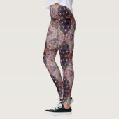 MODERN abstracte tekening in zwart-paars-mozaïek Leggings (Links)