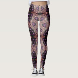 MODERN abstracte tekening in zwart-paars-mozaïek Leggings