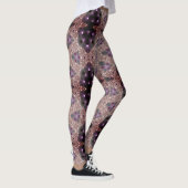 MODERN abstracte tekening in zwart-paars-mozaïek Leggings (Rechts)