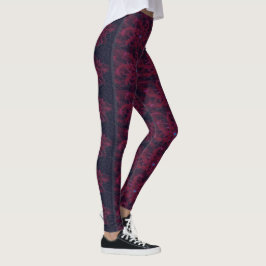 MODERN abstracte tekening in zwart-rood-mozaïek Leggings