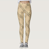 MODERN abstracte tekening-lichtbruin-mozaïek Leggings (Voorkant)
