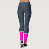 MODERN abstracte tekening-roze-diep-blauw- Leggings (Achterkant)