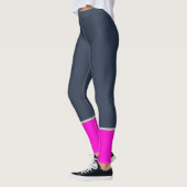MODERN abstracte tekening-roze-diep-blauw- Leggings (Links)