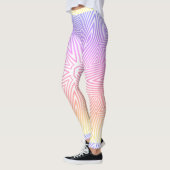 MODERN abstracte tekening-roze-geel-wit-mozaïek Leggings (Links)