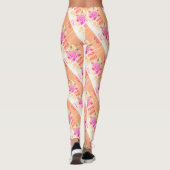 MODERN abstracte tekening-roze lichtbruin-mozaïek Leggings (Achterkant)