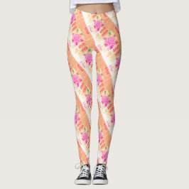 MODERN abstracte tekening-roze lichtbruin-mozaïek Leggings