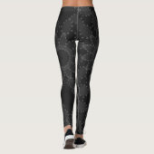 MODERN abstracte tekening — zwart-donkergrijs-moza Leggings (Achterkant)