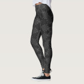 MODERN abstracte tekening — zwart-donkergrijs-moza Leggings (Links)