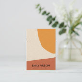 MODERN ABSTRACTE TERRACOTTA ART KETTING DISPLAY VISITEKAARTJE (Staand voorkant)