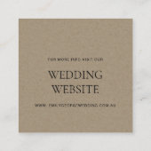 MODERN ABSTRACTE TERRACOTTA ART WEDDING WEBSITE VIERKANTE VISITEKAARTJE (Achterkant)