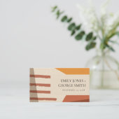 MODERN ABSTRACTE TERRACOTTA ART WEDDING WEDSITE VISITEKAARTJE (Staand voorkant)