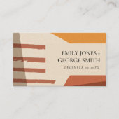 MODERN ABSTRACTE TERRACOTTA ART WEDDING WEDSITE VISITEKAARTJE (Voorkant)